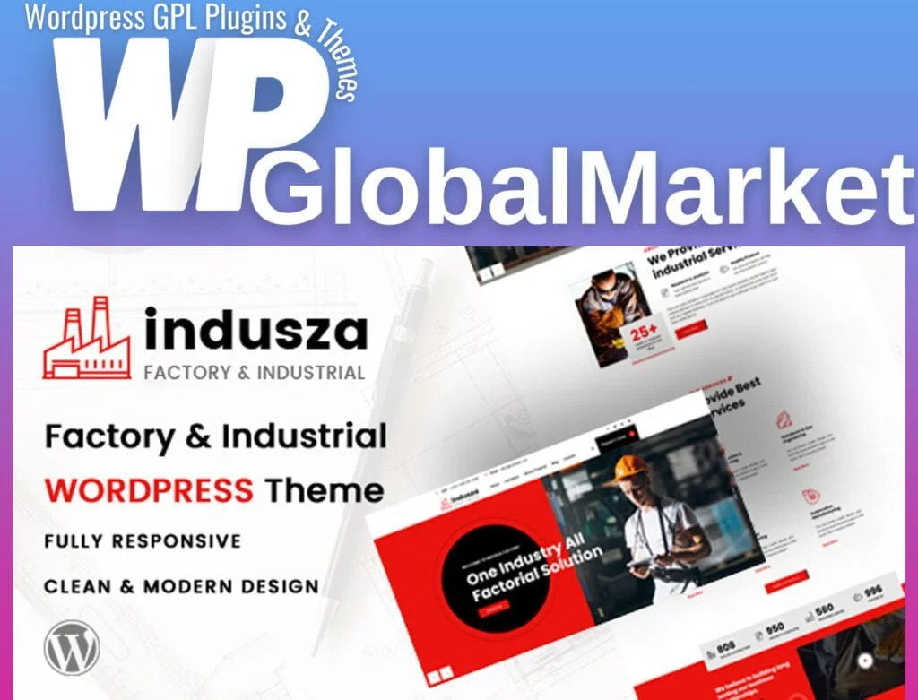 Indusza industrial and factory wordpress