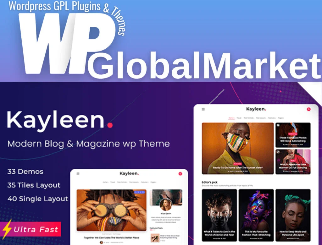 Kayleen | blog and magazine wordpress theme