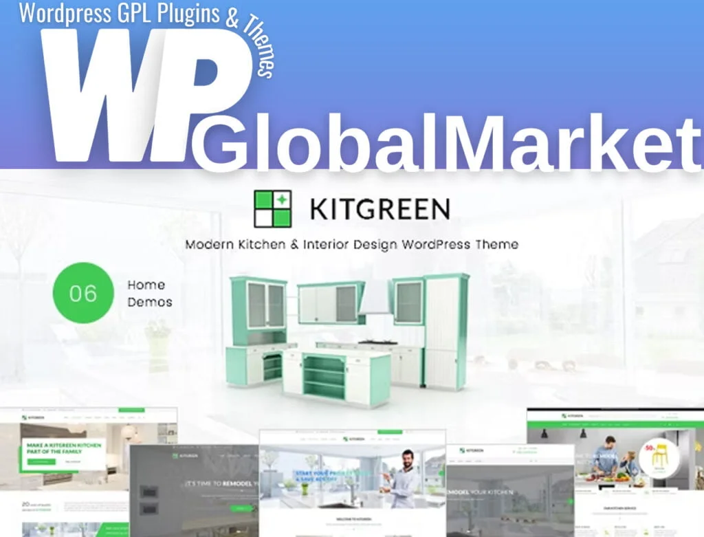 Kitgreen – modern kitchen & interior design wordpress theme