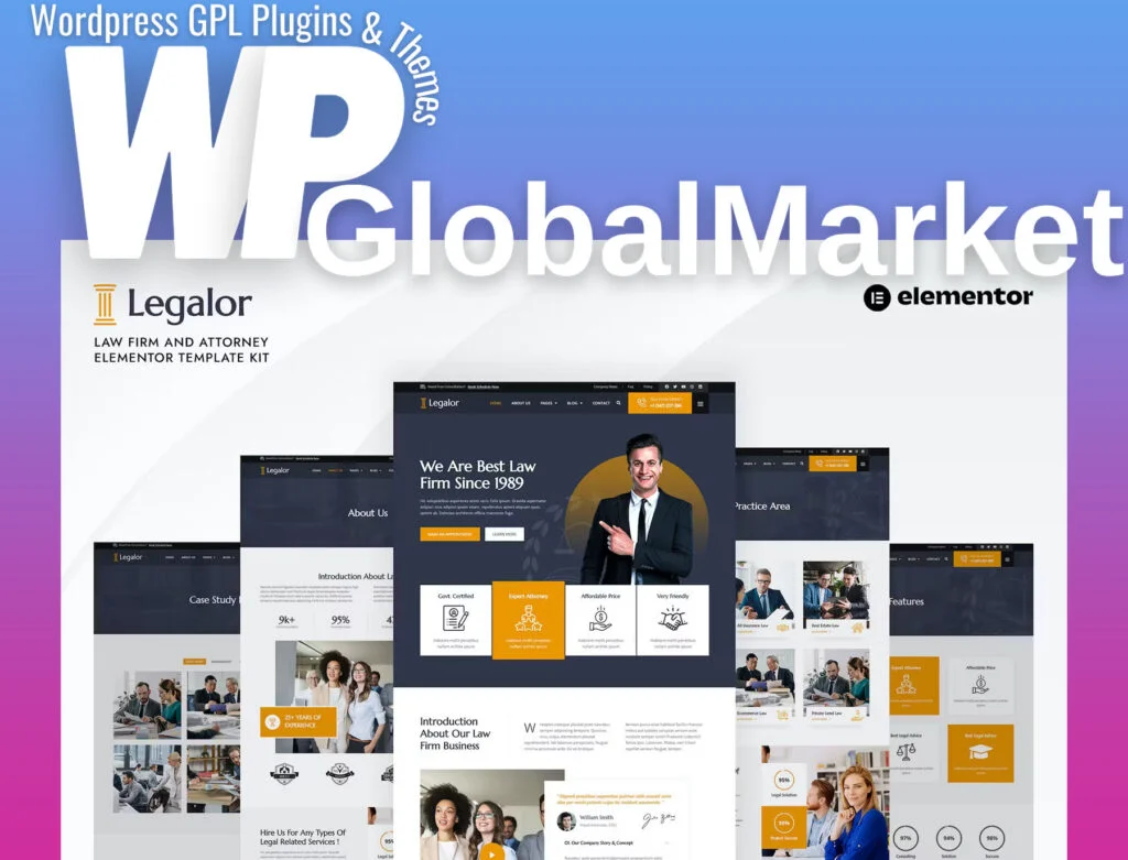 Legalor – law firm & attorney elementor template kit