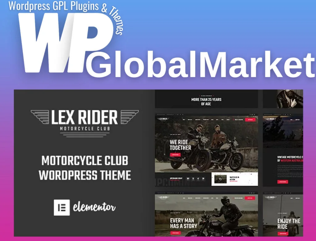 Lexrider – motorcycle club wordpress theme