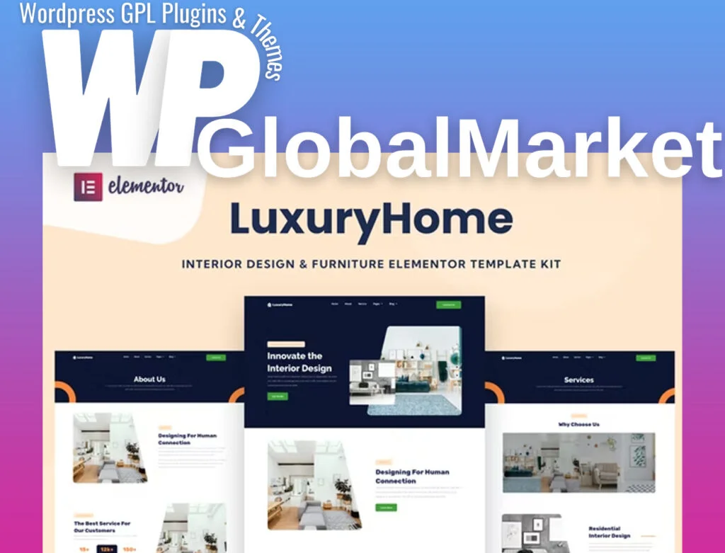 Luxuryhome – interior design & furniture elementor template kit