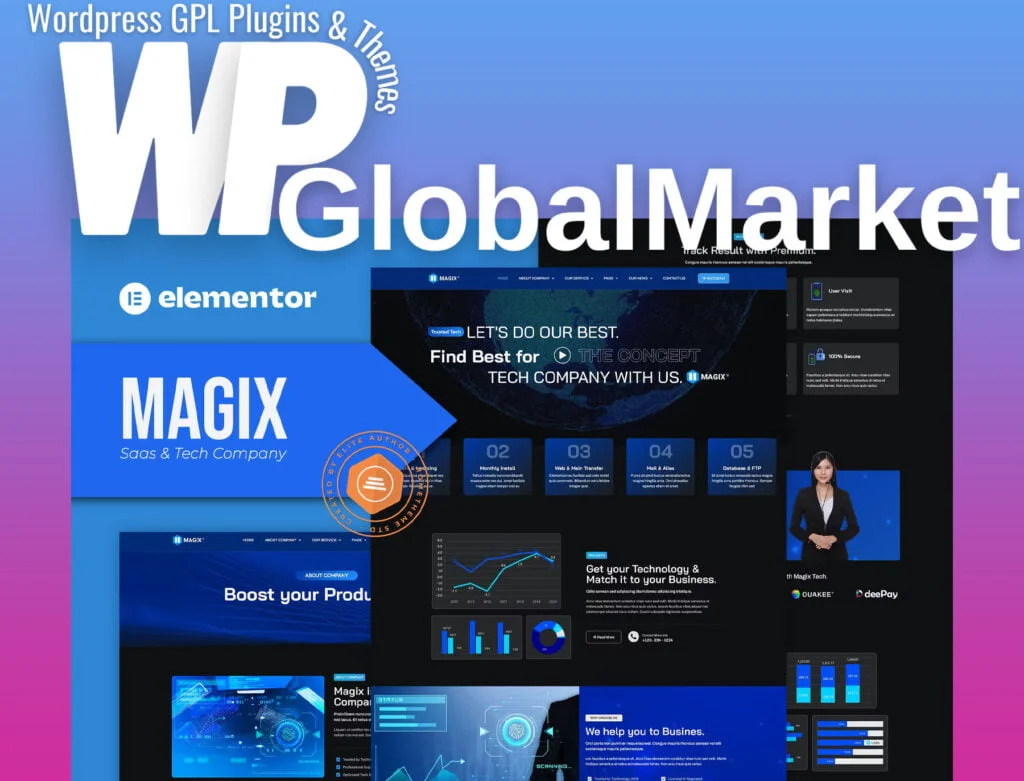 Magix – saas and tech company elementor template kit