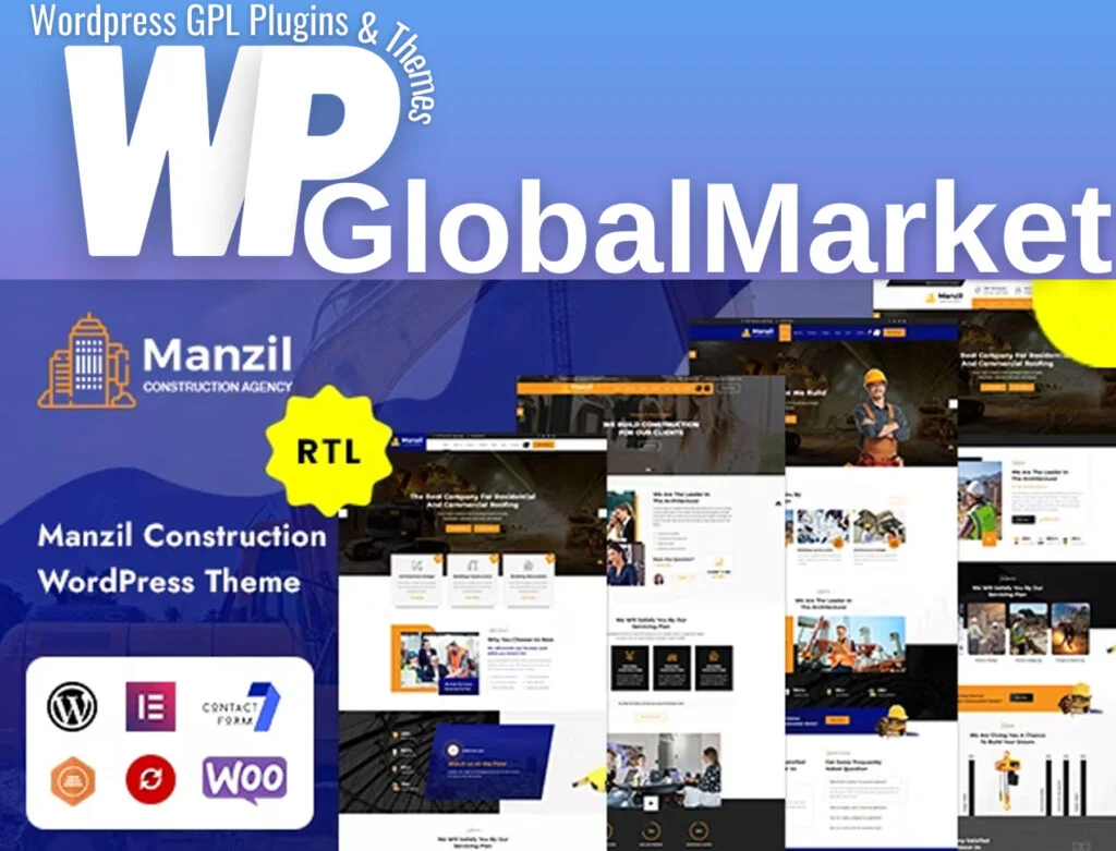 Manzil | construction and building wordpress theme