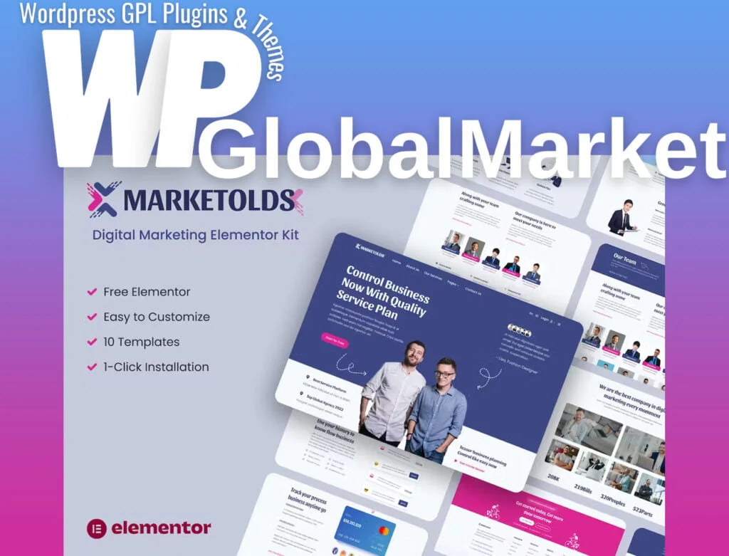 Marketolds – digital marketing elementor template kit