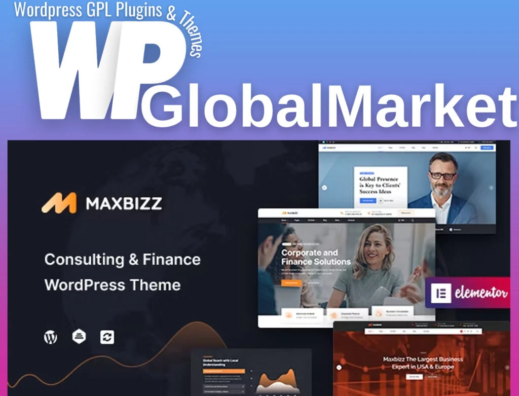 Maxbizz – consulting & financial elementor wordpress theme