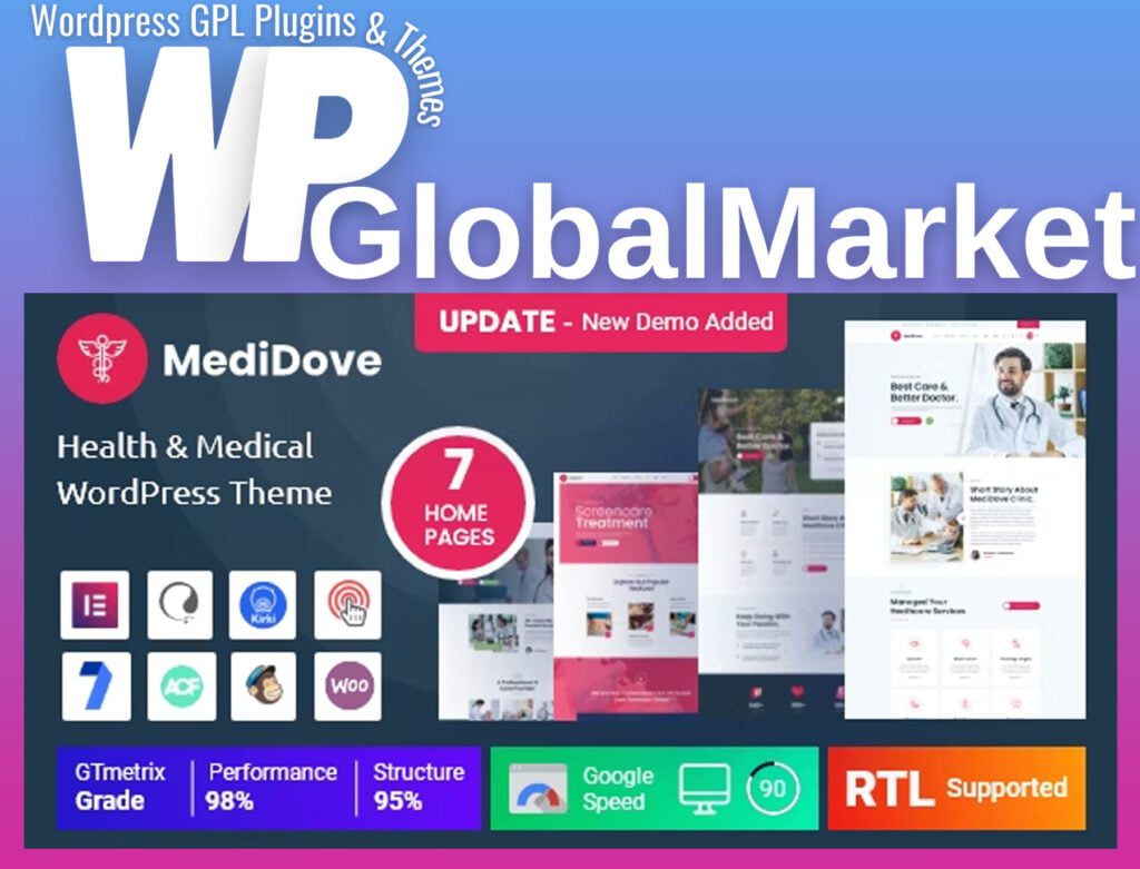 MediDove – Health and Medical WordPress Theme + RTL