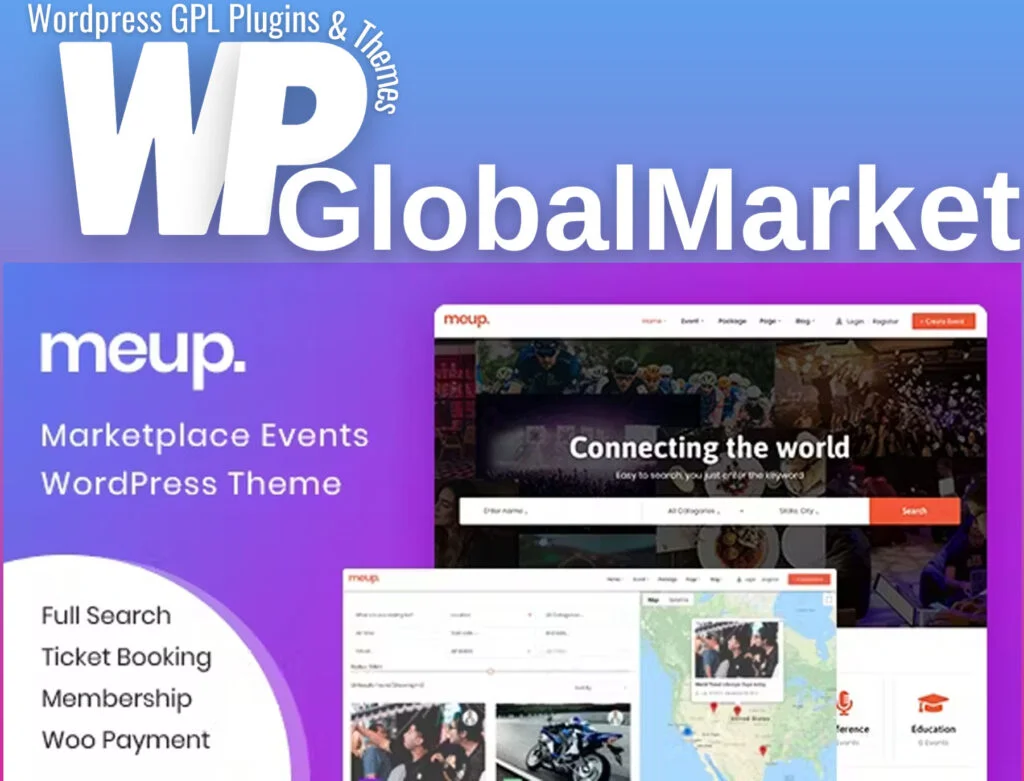 Meup – marketplace events wordpress theme