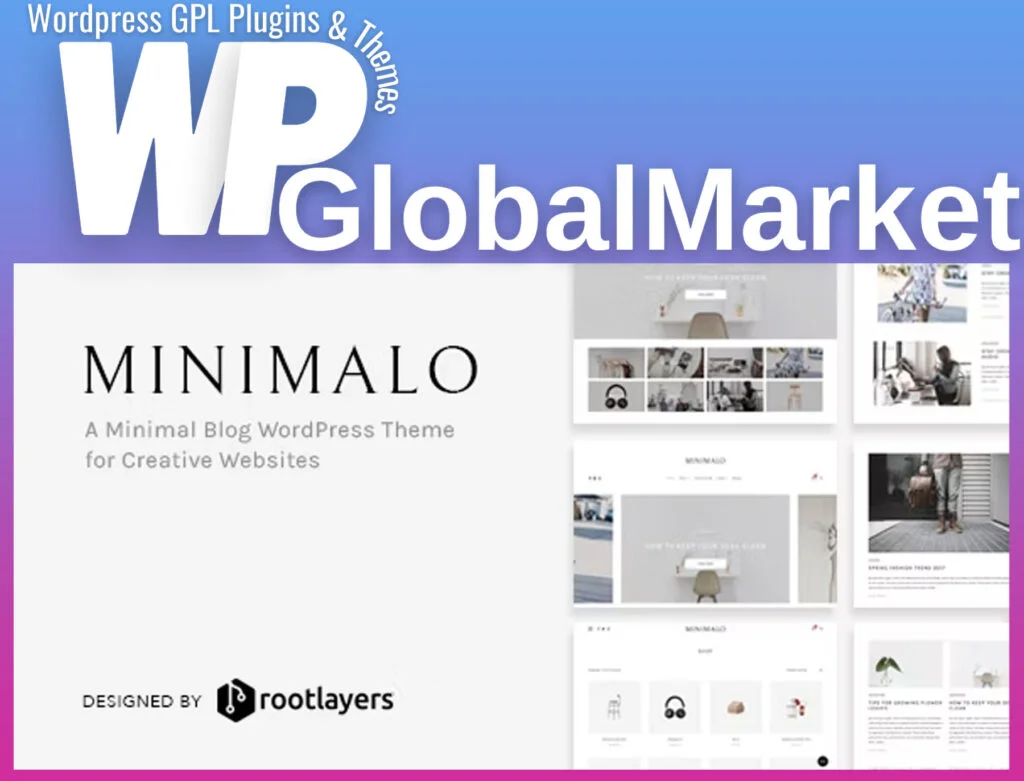 Minimalo – a minimal blog wordpress theme for creative websites