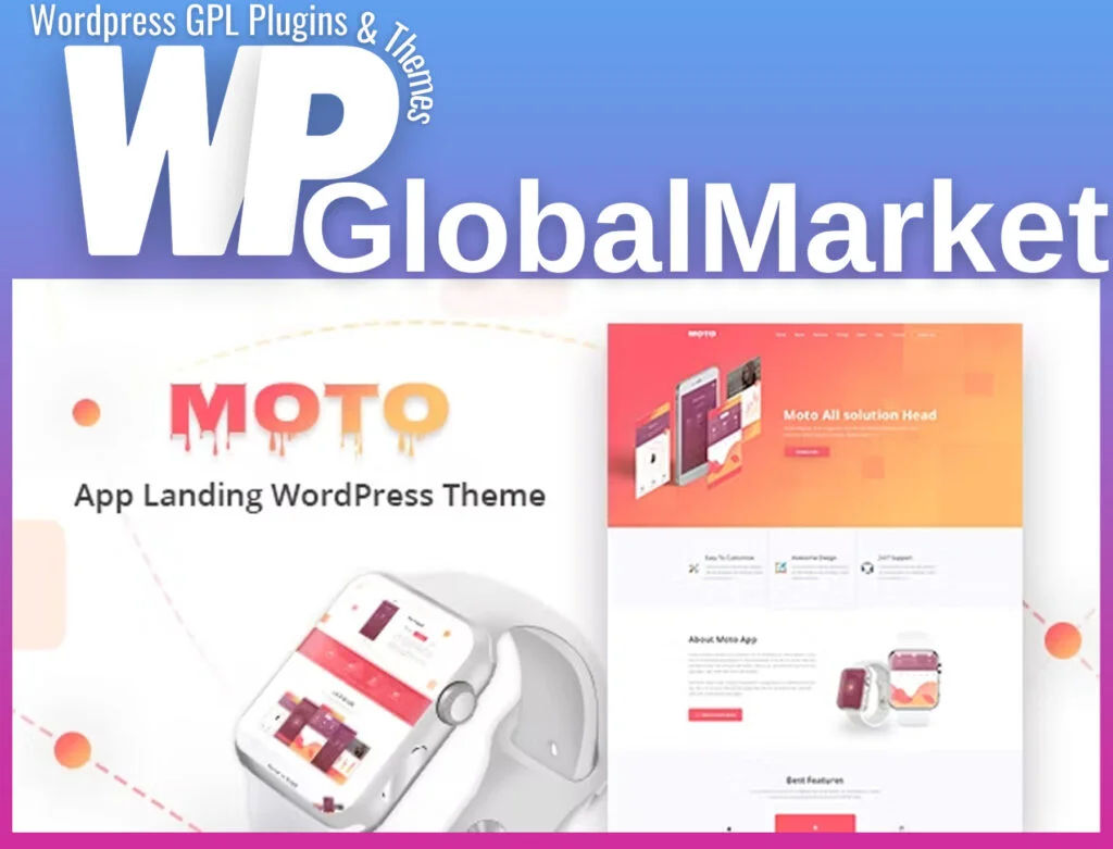 Moto – wordpress landing page theme