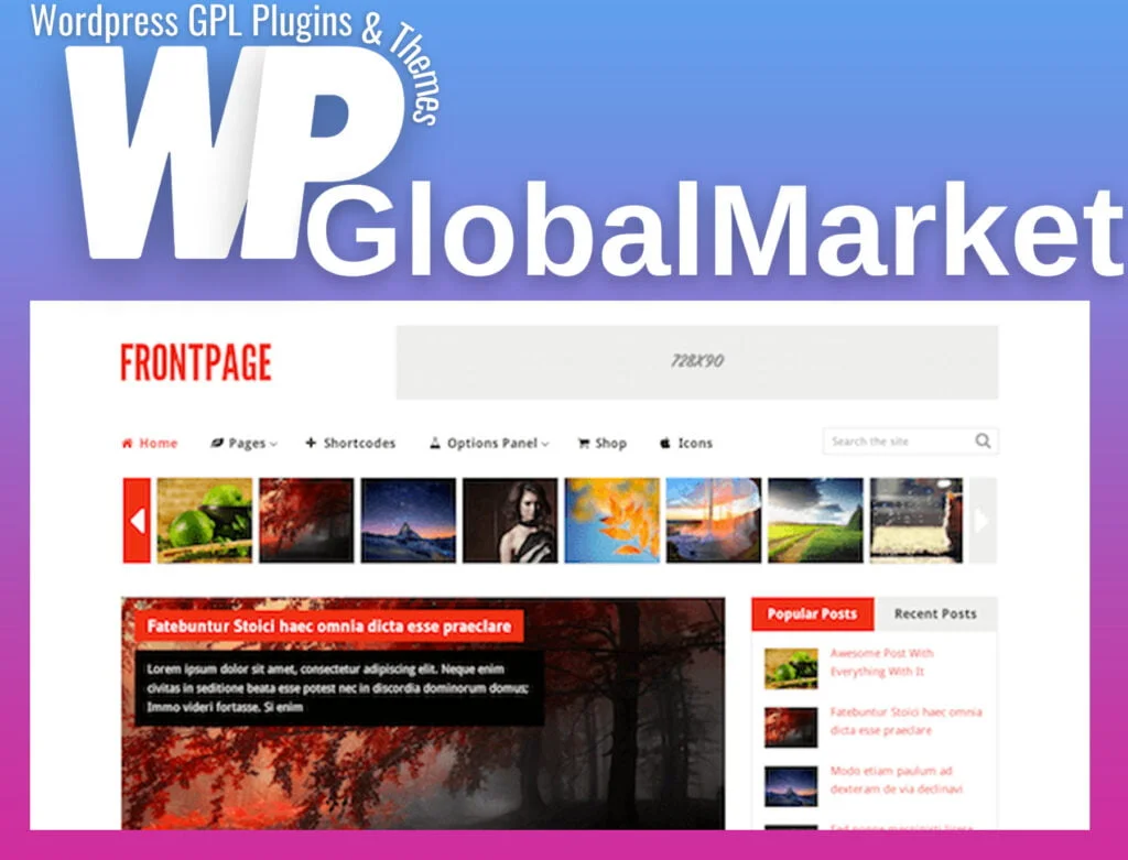 Mythemeshop frontpage wordpress theme