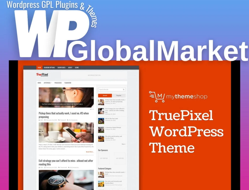 Mythemeshop truepixel wordpress theme