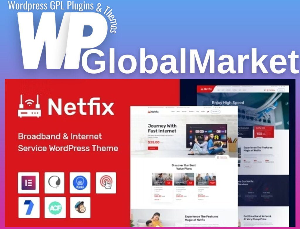 Netfix – Broadband and Internet Services WordPress Theme