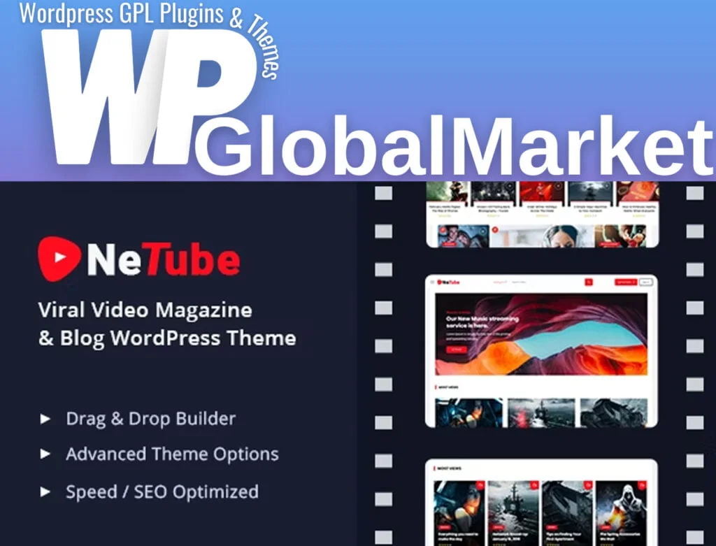 Netube – viral video blog / magazine wordpress theme