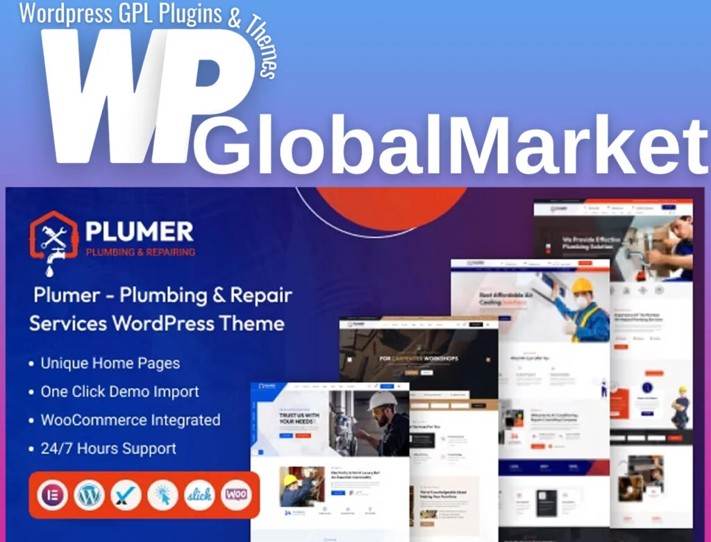 Plumer – plumbing and repair services wordpress theme