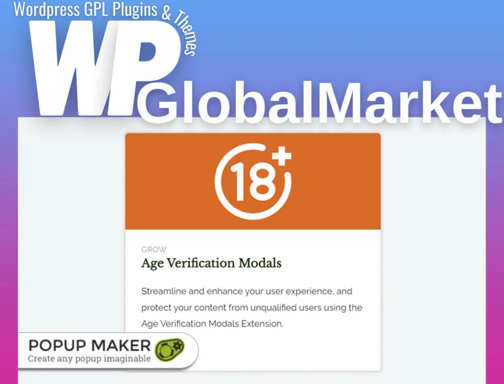 Popup maker – age verification modals