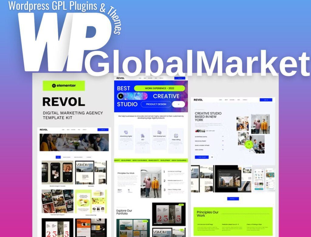 Revol – Digital Marketing Agency Elementor Template Kit