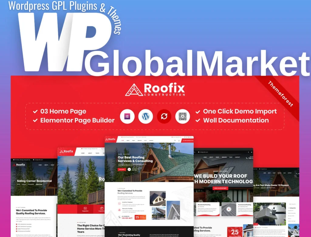 Roofix roofing services theme