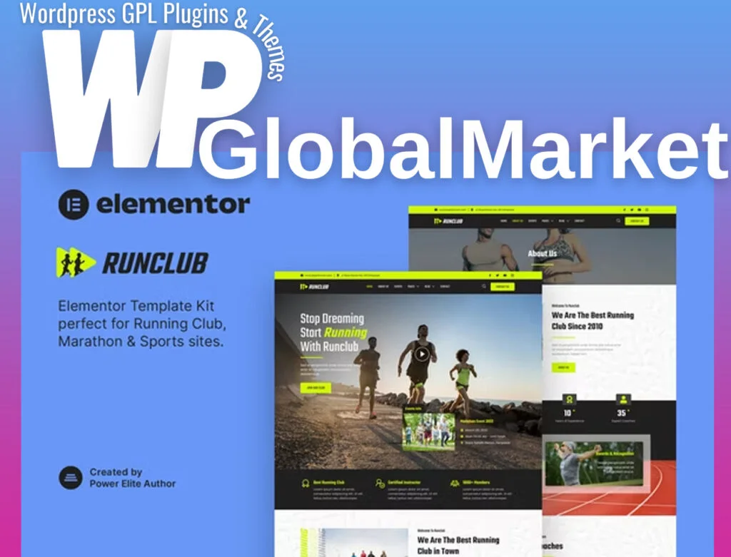 Runclub – running club, marathon & sports elementor template kit