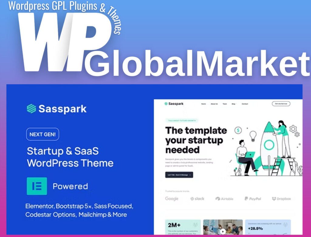 Sasspark – Startup WordPress Theme