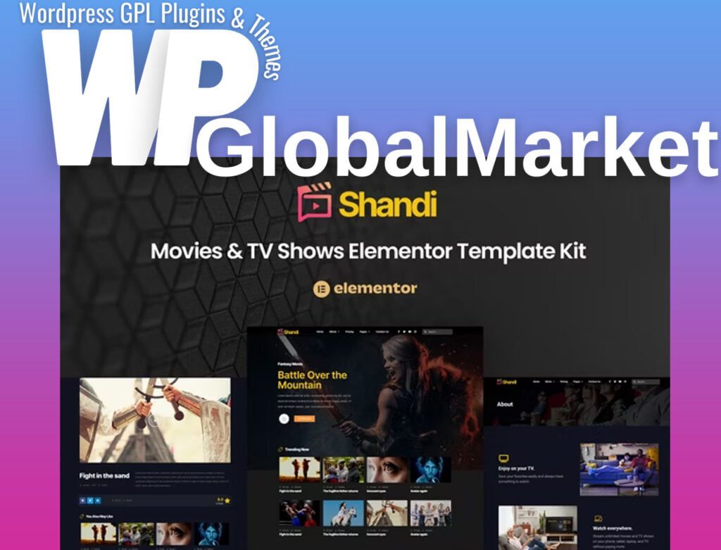 Shandi – Movies and TV Shows Elementor Template Kit