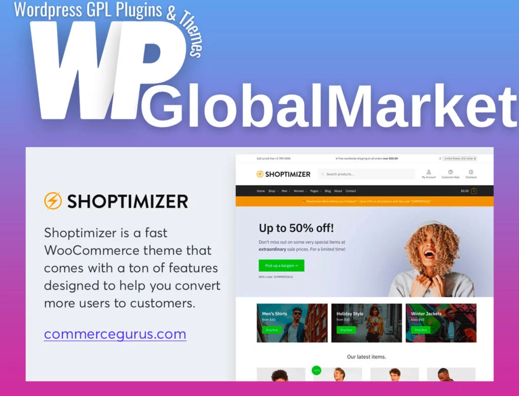 Shoptimizer fastest woocommerce theme