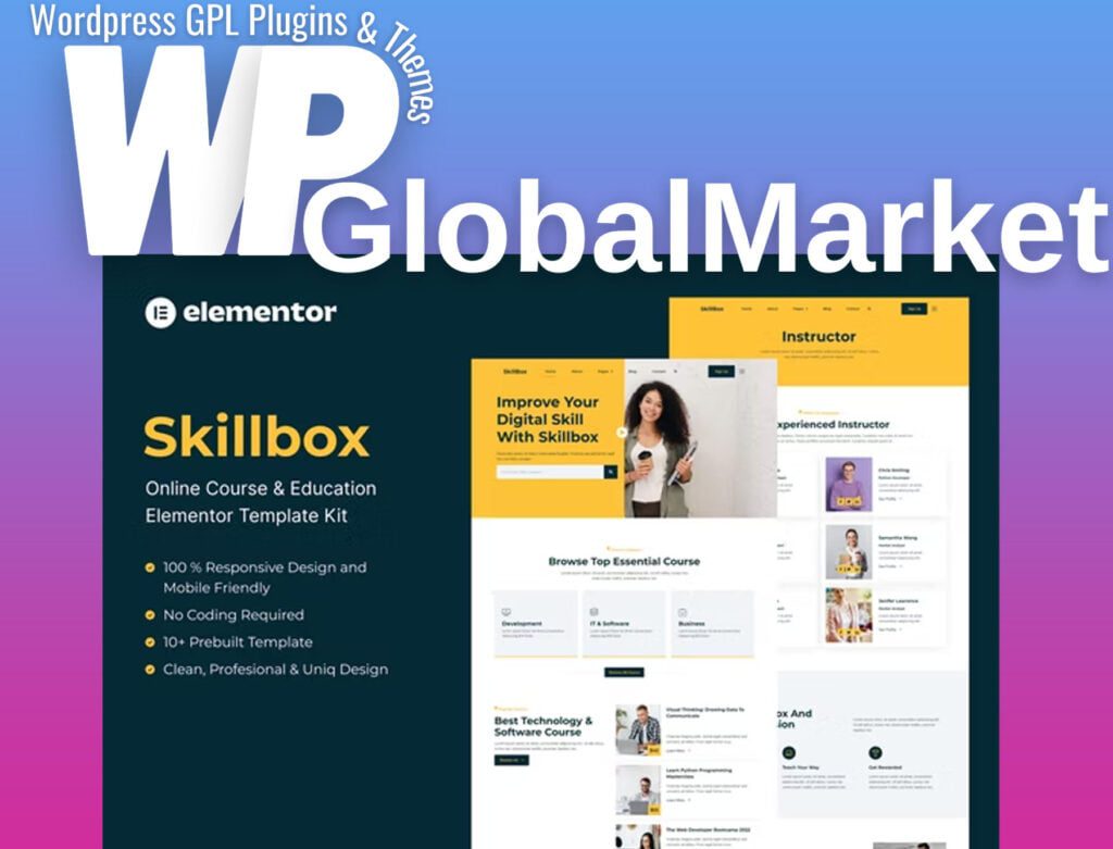 Skillbox – Online Course and Education Elementor Template Kit