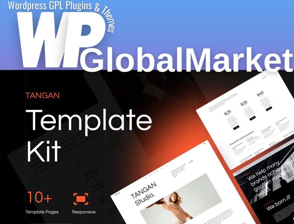 Tangan – minimalist portfolio elementor pro template kits