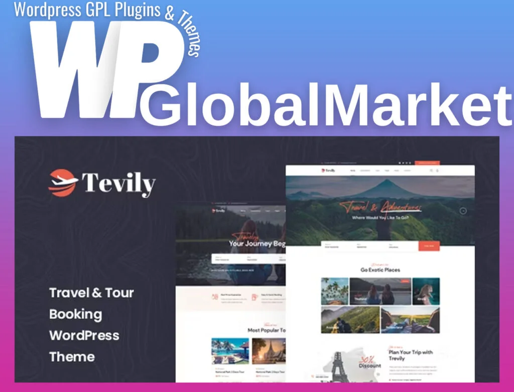 Tevily – travel and tour booking wordpress theme