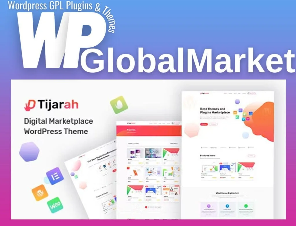 Tijarah digital marketplace theme