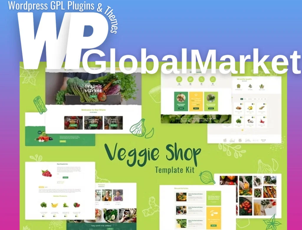 Veggie | organic food & eco online store products template kit