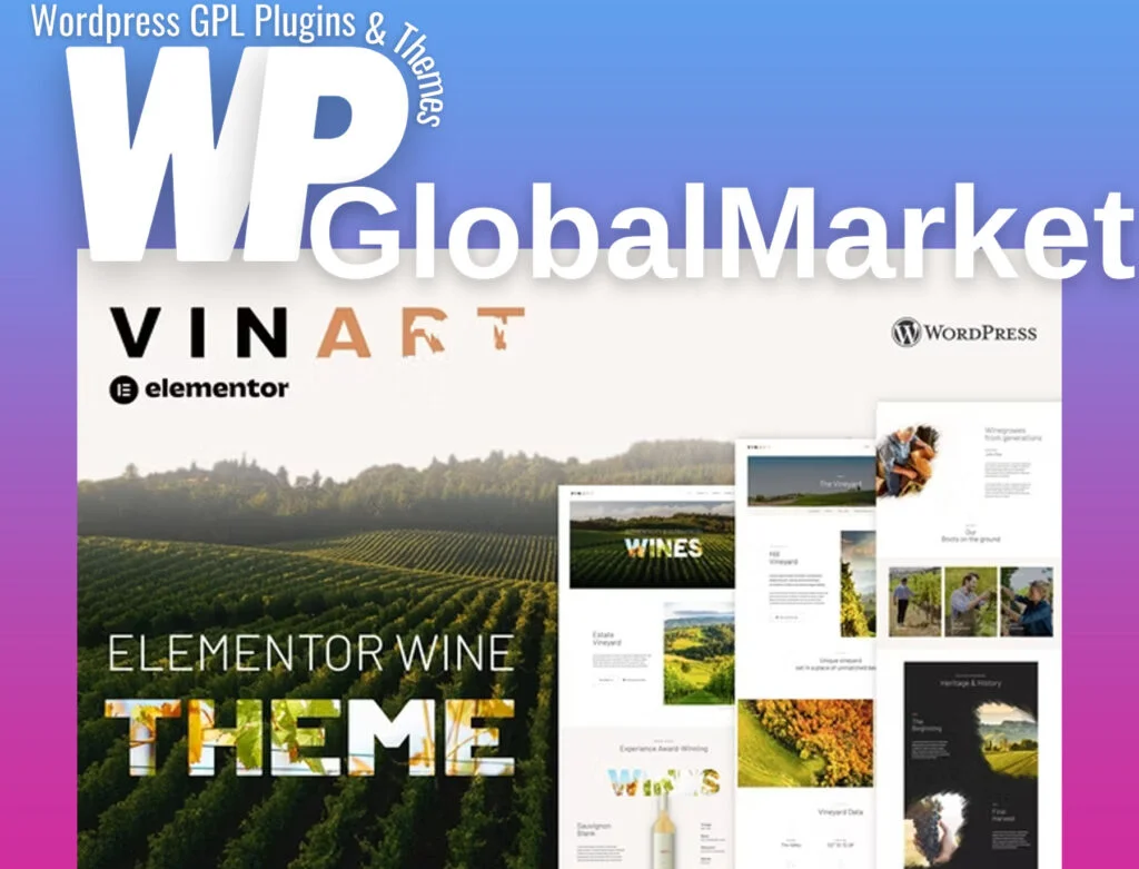 Vinart – wine brand & vinyard elementor template kit