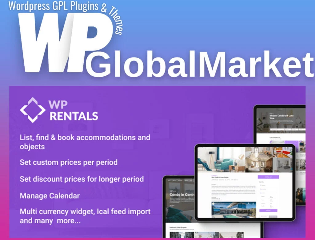 Wp rentals – booking accommodation wordpress theme