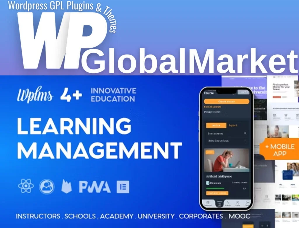 Wplms learning management system, education theme