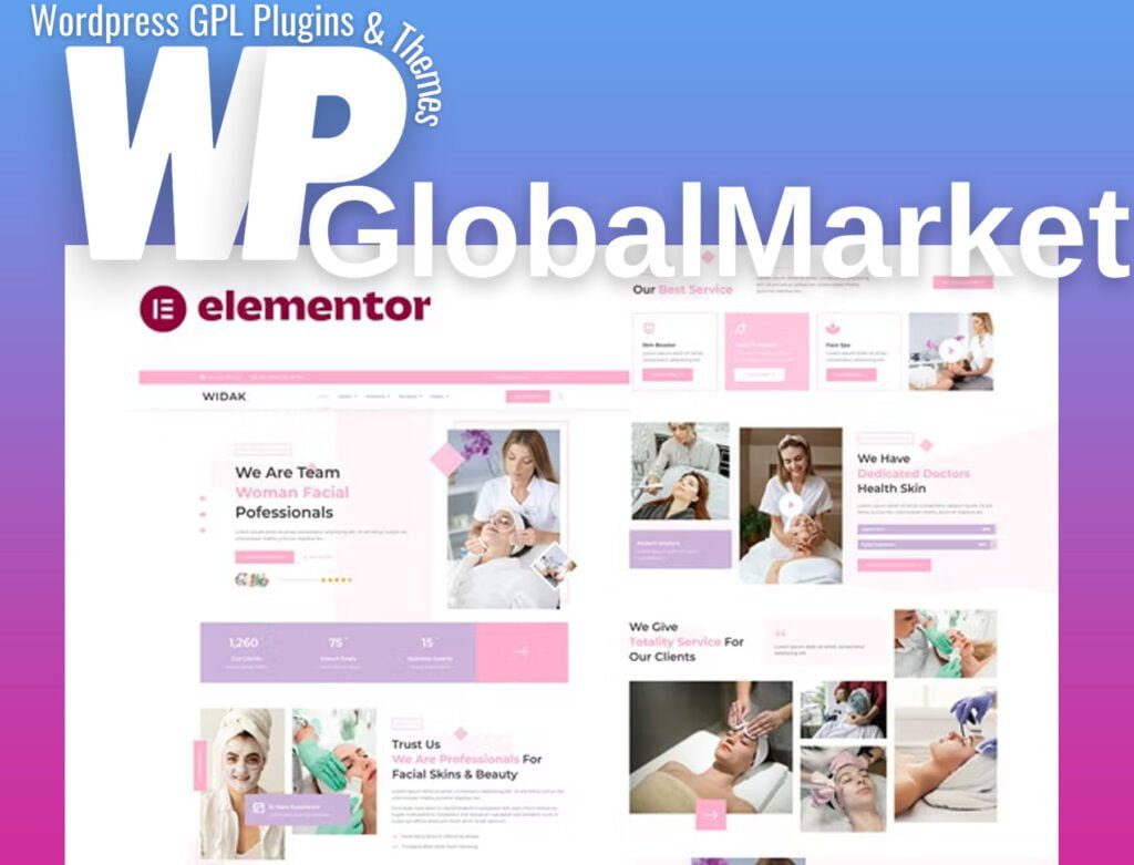 Widak – Facial Care and Beauty Treatment Elementor Pro Template Kit
