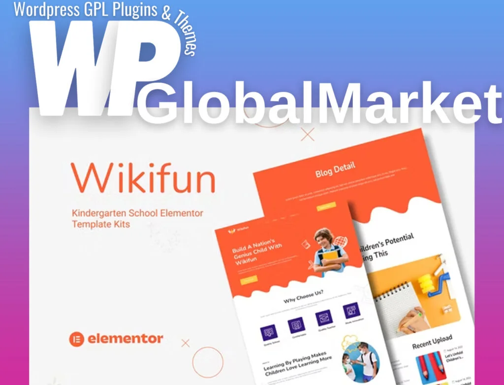 Wikifun – kindergarten school elementor template kit