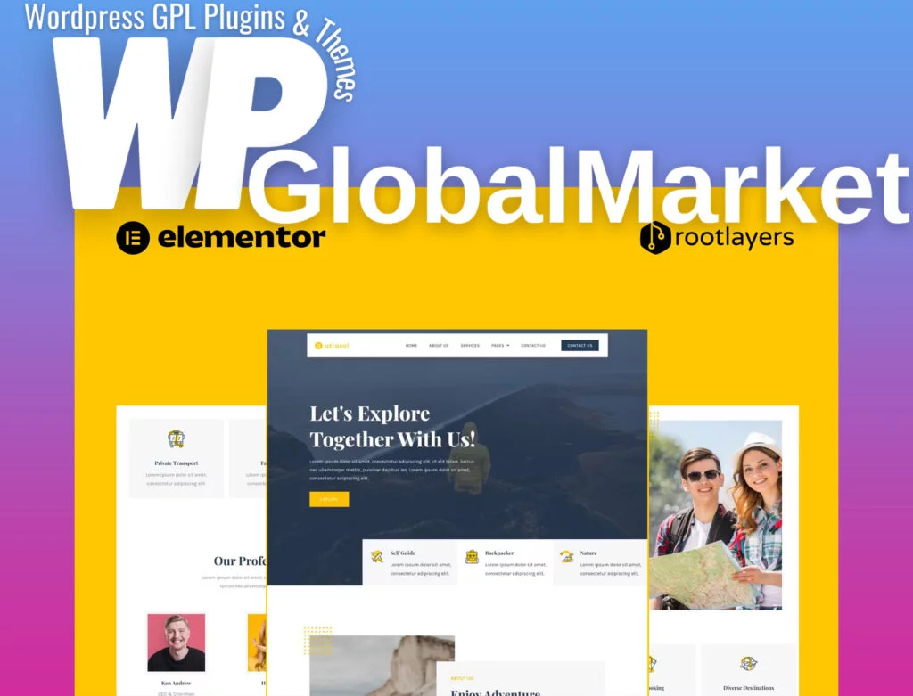 Atravel – travel agency elementor pro full site template kit