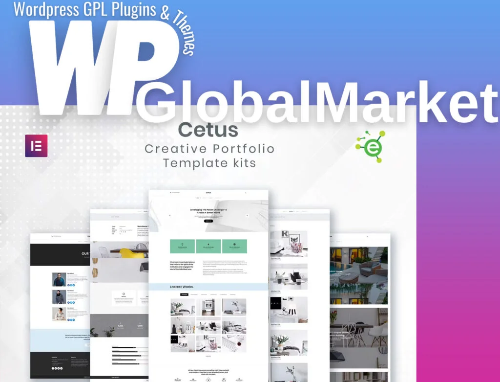 Cetus – creative portfolio elementor template kit