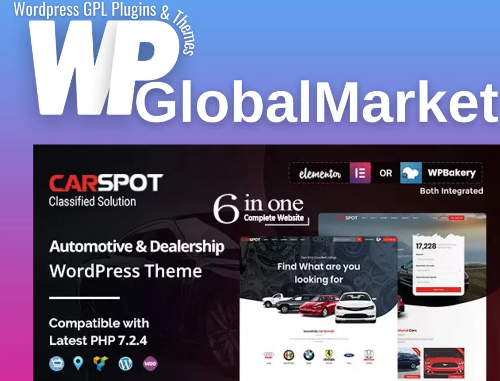 Carspot dealership classified theme