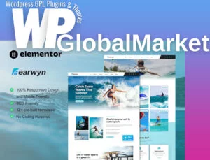 Earwyn – Water Sports and Surfing Elementor Pro Template Kit