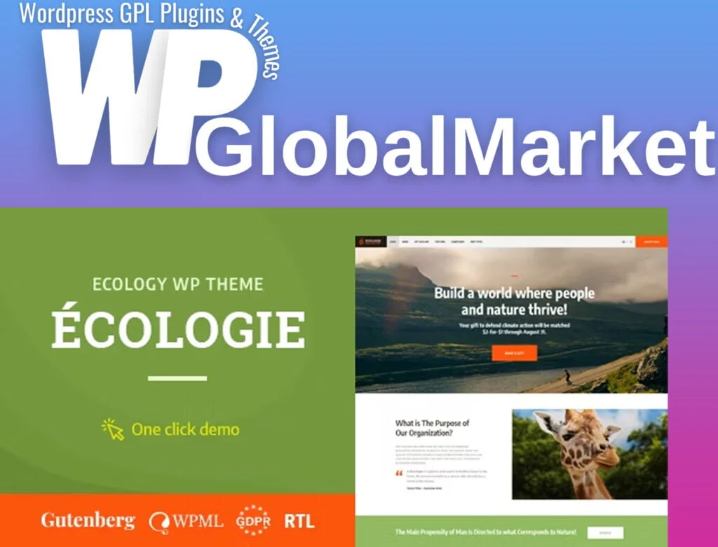 Ecologie environmental and ecology wordpress theme