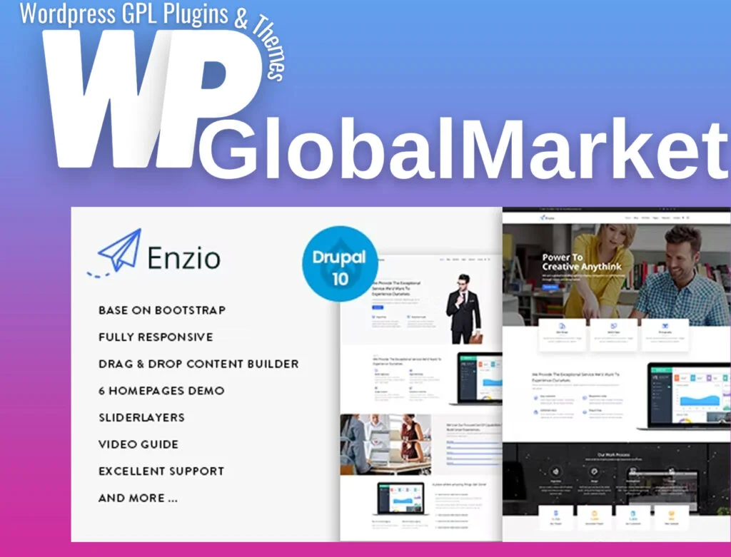 Enzio – responsive business wordpress theme