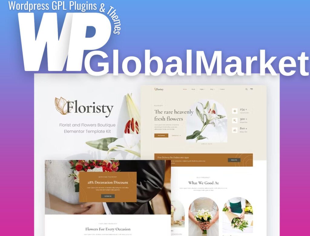 Floristy – Florist and Flower Boutique Elementor Template Kit