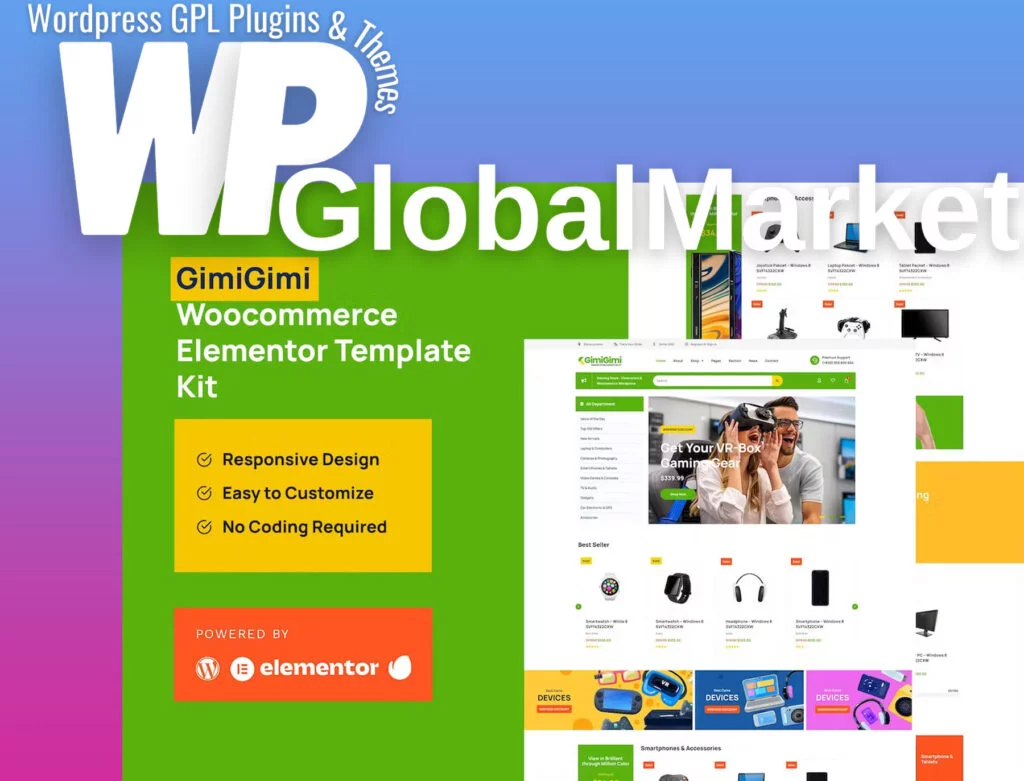 Gimigimi – woocommmerce elementor template kit