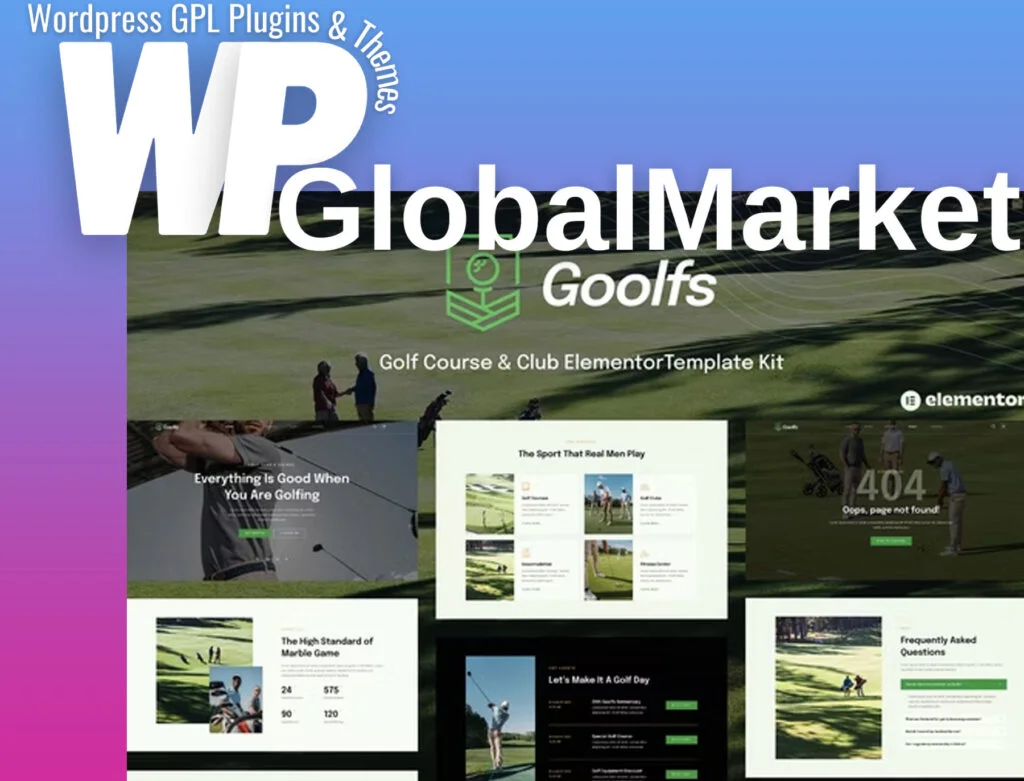 Goolfs – golf course and club elementor template kit