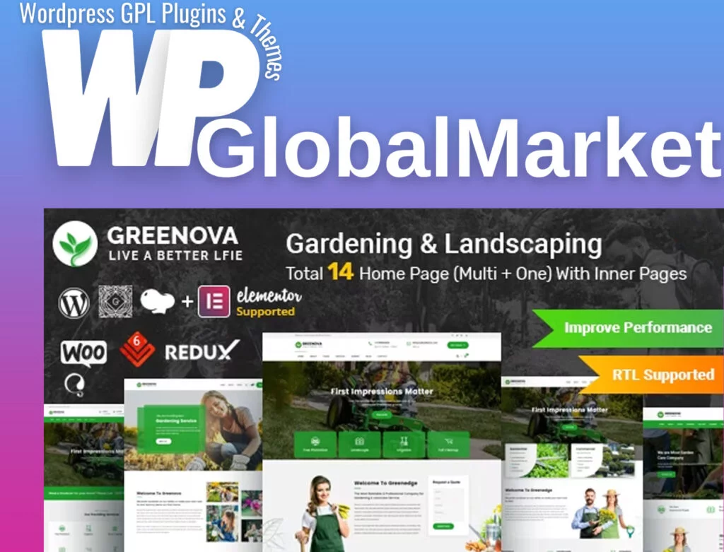 Greenova – gardening & landscaping wordpress theme