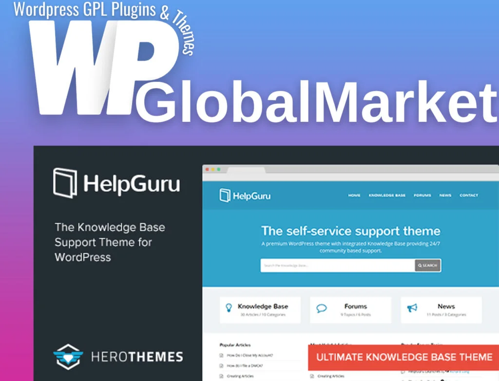 Helpguru – a self-service knowledge base wordpress theme