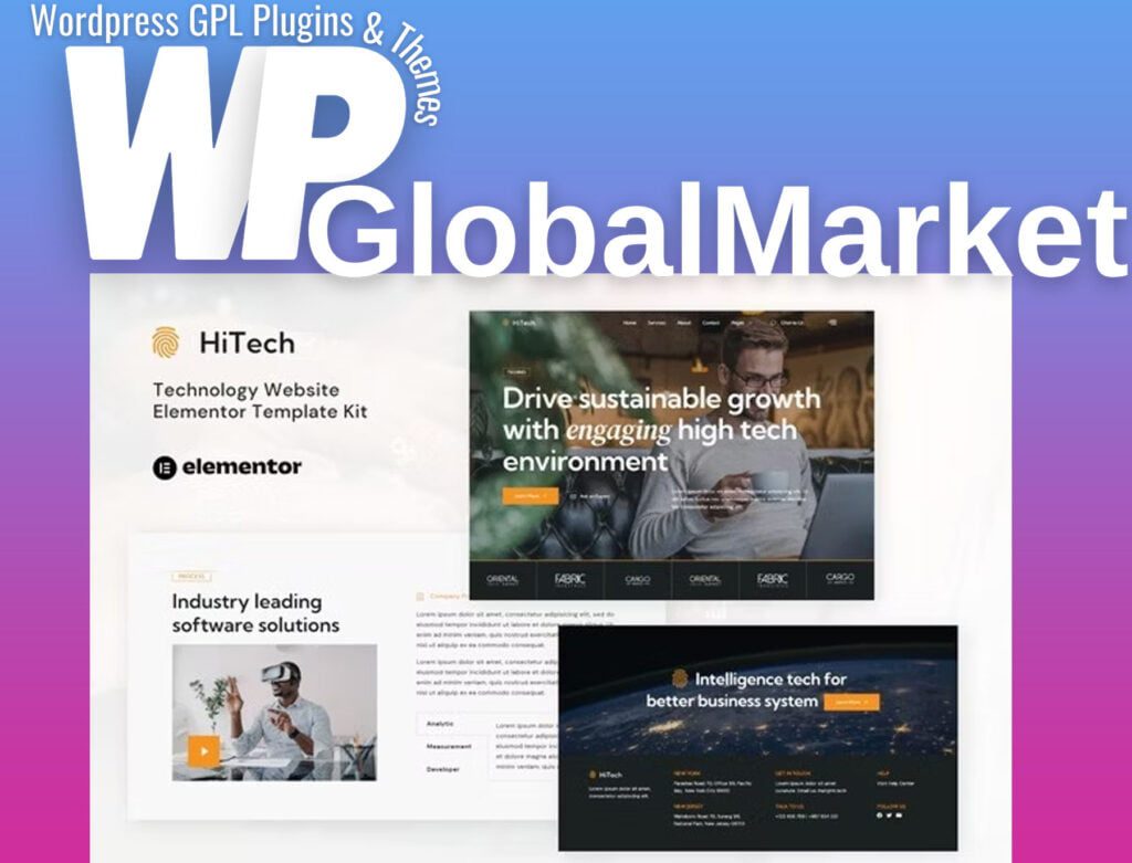 HiTech – IT Solutions and Services Elementor Template Kit