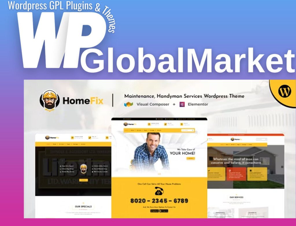 HomeFix Plumber Handyman Maintenance Theme