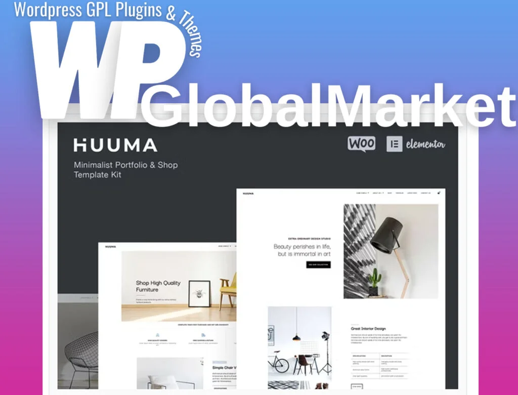 Huuma – minimal shop elementor template kit